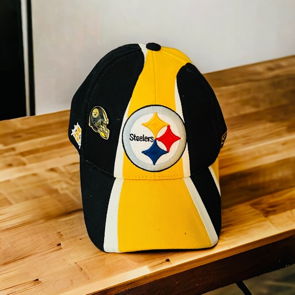 Vintage PIN INCLUDED!! Pittsburgh Steelers Hat Cap Strap Back Ball 90s Y2K EUC!! - Picture 3 of 4